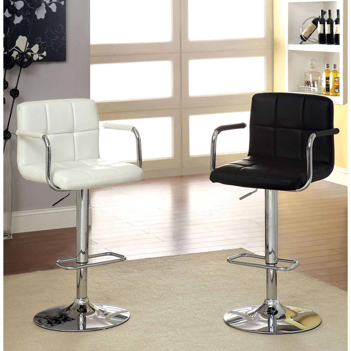 Furniture of America Varvara Adjustable Height Stool CM-BR6917BK IMAGE 2