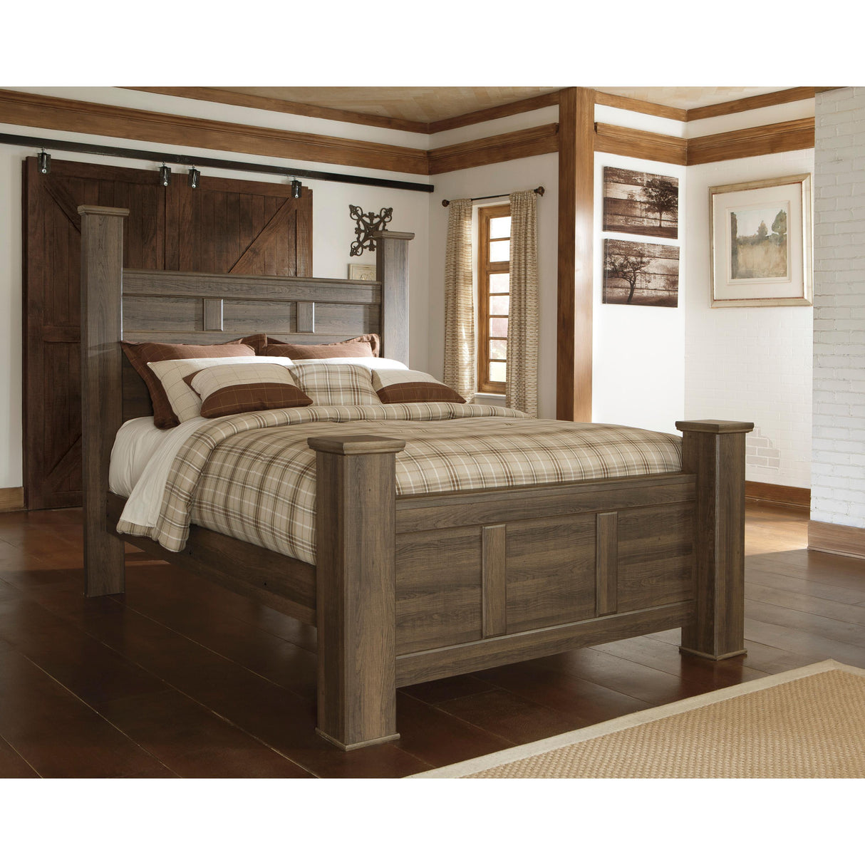 Signature Design by Ashley Juararo B251B42 7 pc Queen Poster Bedroom Set IMAGE 2