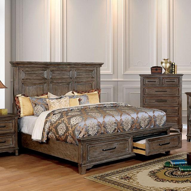 Furniture of America Oberon King Panel Bed with Storage CM7845EK-BED IMAGE 1