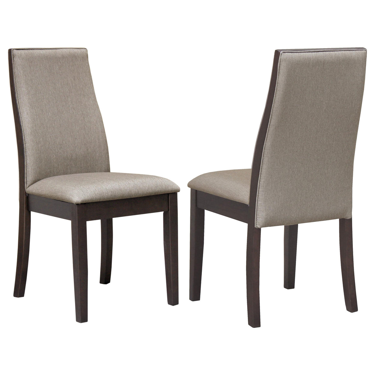 Coaster Furniture Spring Creek 106583 Upholstered Dining Chair - Taupe (Set of 2) IMAGE 1