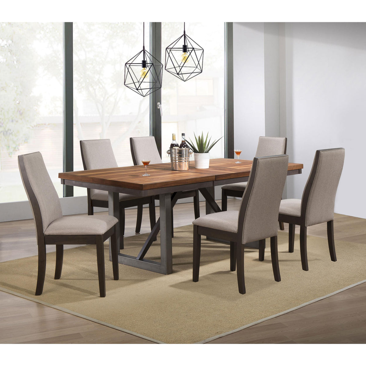 Coaster Furniture Spring Creek 106583 Upholstered Dining Chair - Taupe (Set of 2) IMAGE 3