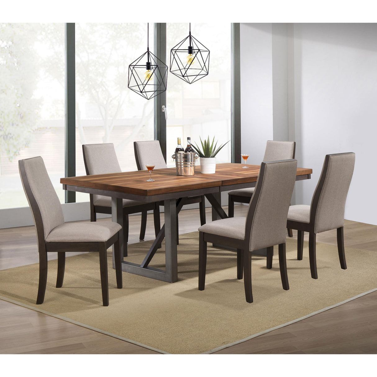 Coaster Furniture Spring Creek 106583 Upholstered Dining Chair - Taupe (Set of 2) IMAGE 6