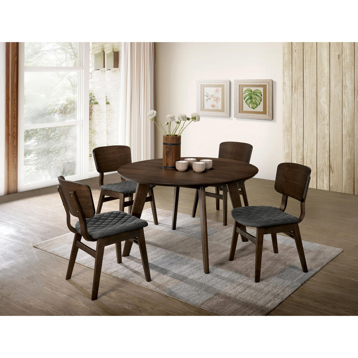 Furniture of America Round Shayna Dining Table CM3139RT IMAGE 5