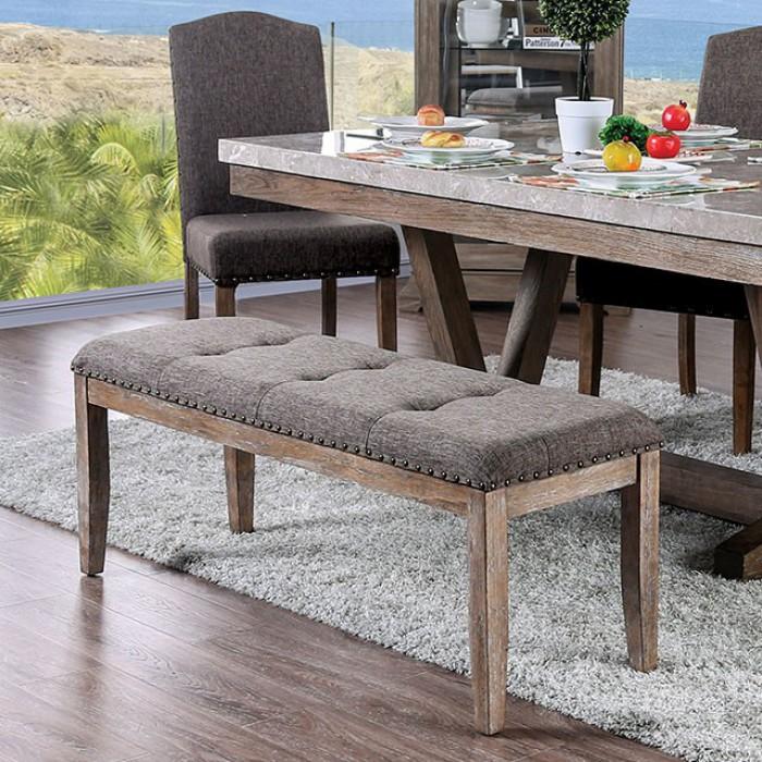 Furniture of America Bridgen Bench CM3429BN IMAGE 1