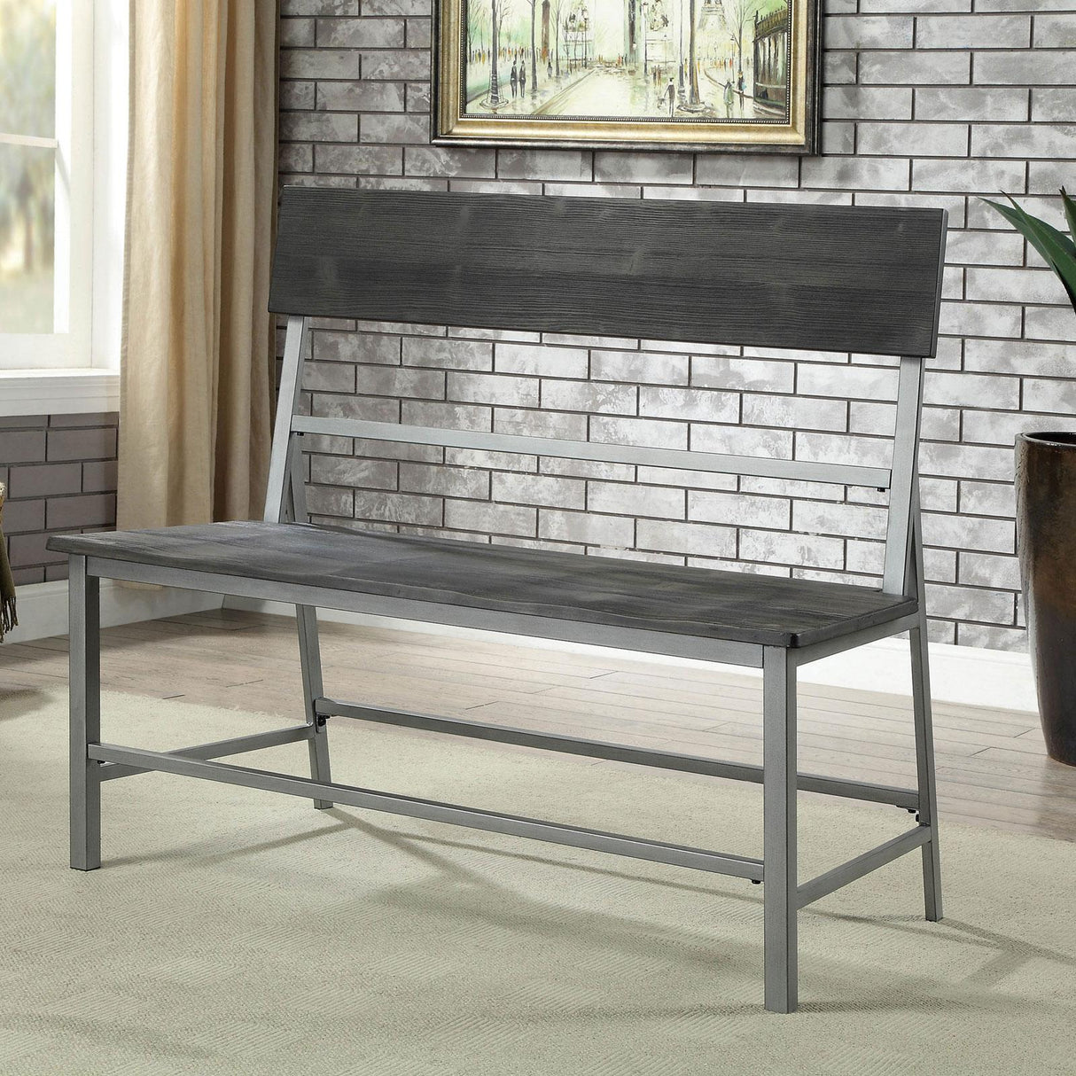 Furniture of America Nunez Counter Height Dining Bench CM3921BN IMAGE 1