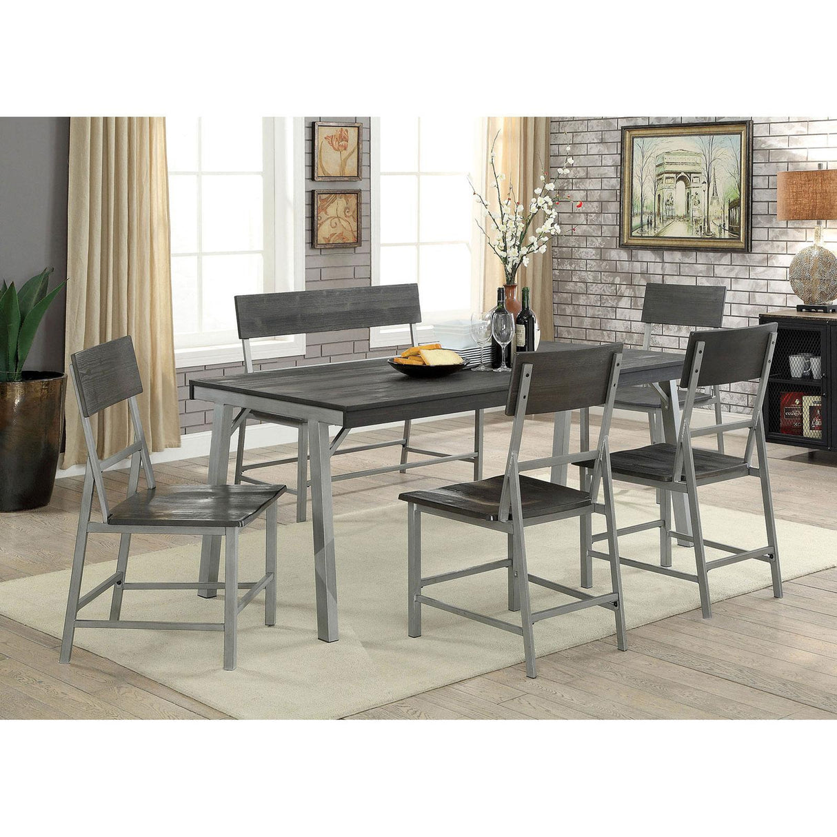 Furniture of America Nunez Counter Height Dining Bench CM3921BN IMAGE 4