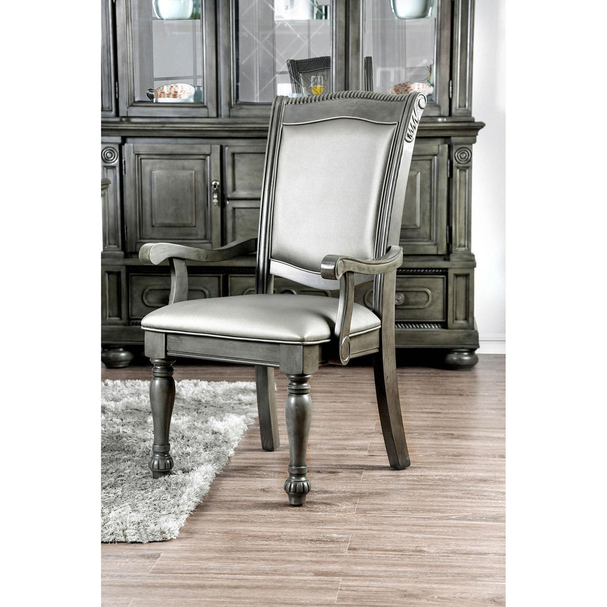 Furniture of America Alpena CM3350GY-AC-2PK Arm Chair IMAGE 2