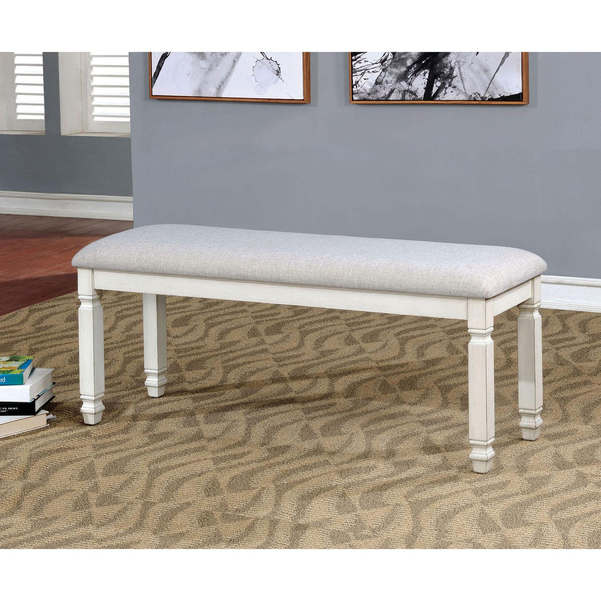 Furniture of America Kaliyah Dining Bench CM3194BN IMAGE 1