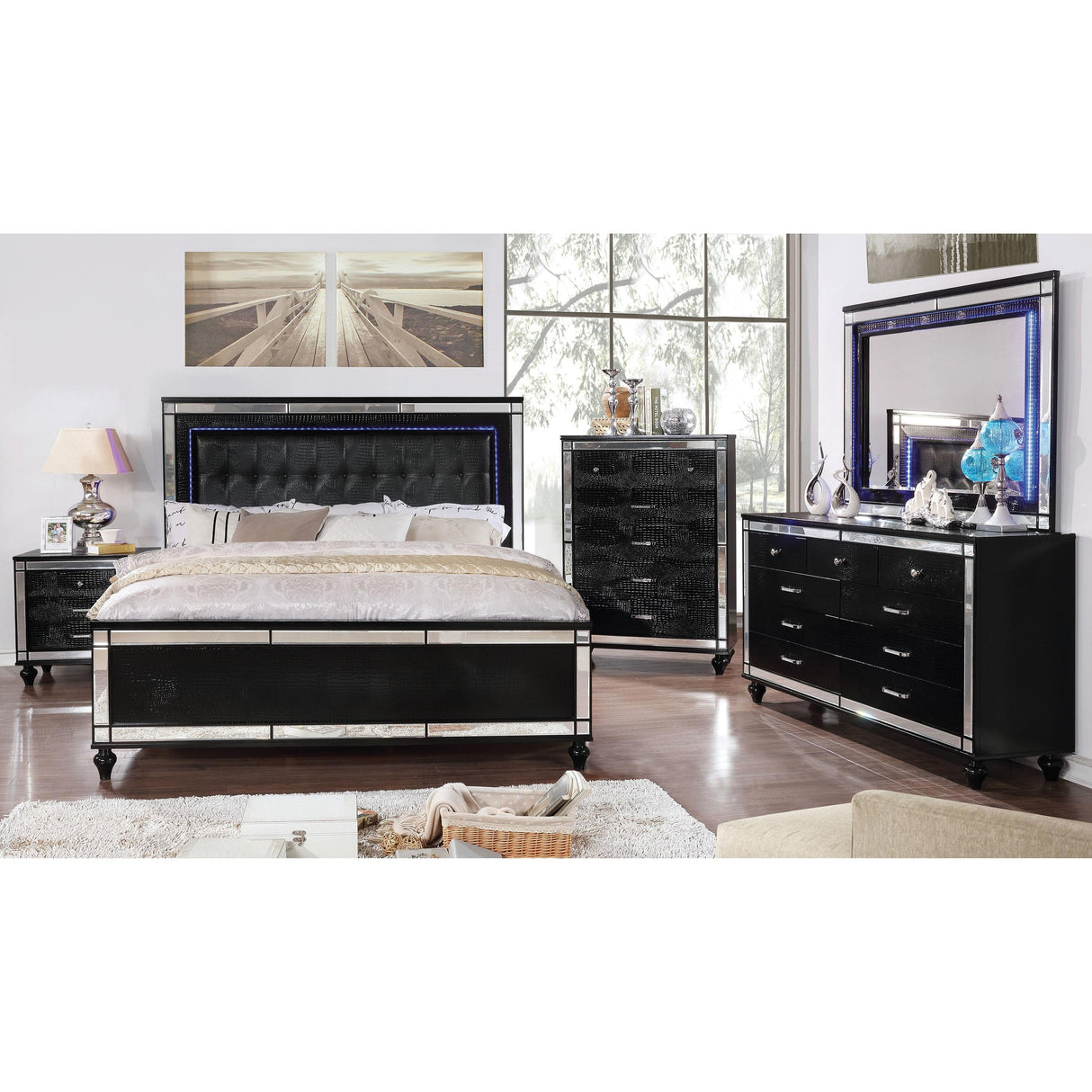 Furniture of America Brachium King Upholstered Panel Bed CM7977BK-EK-BED IMAGE 7