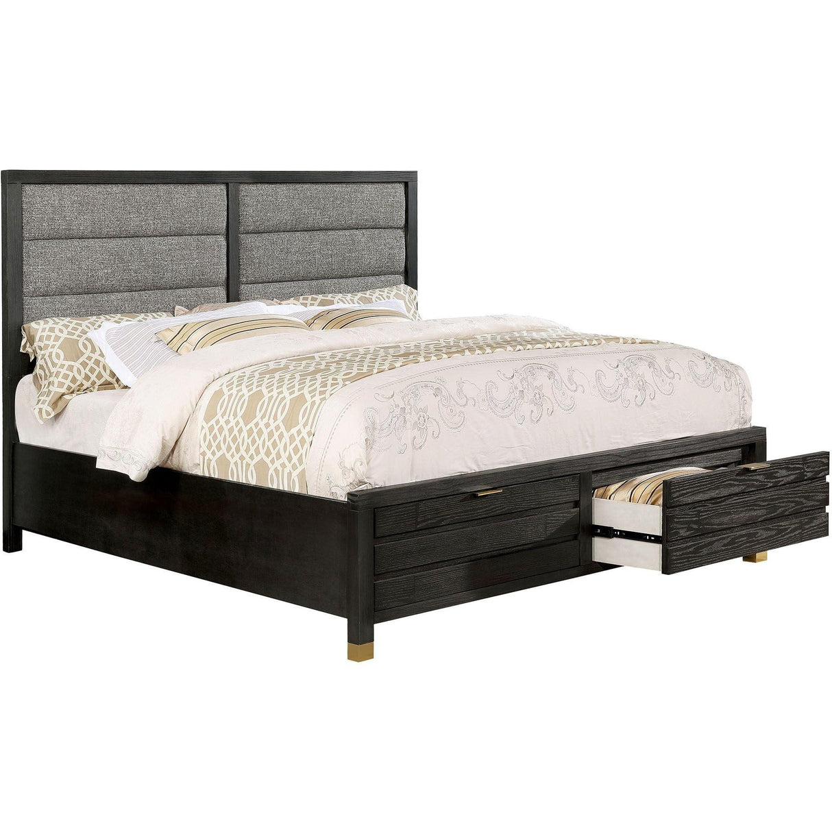 Furniture of America Bryony King Panel Bed with Storage CM7511DR-EK-BED IMAGE 1