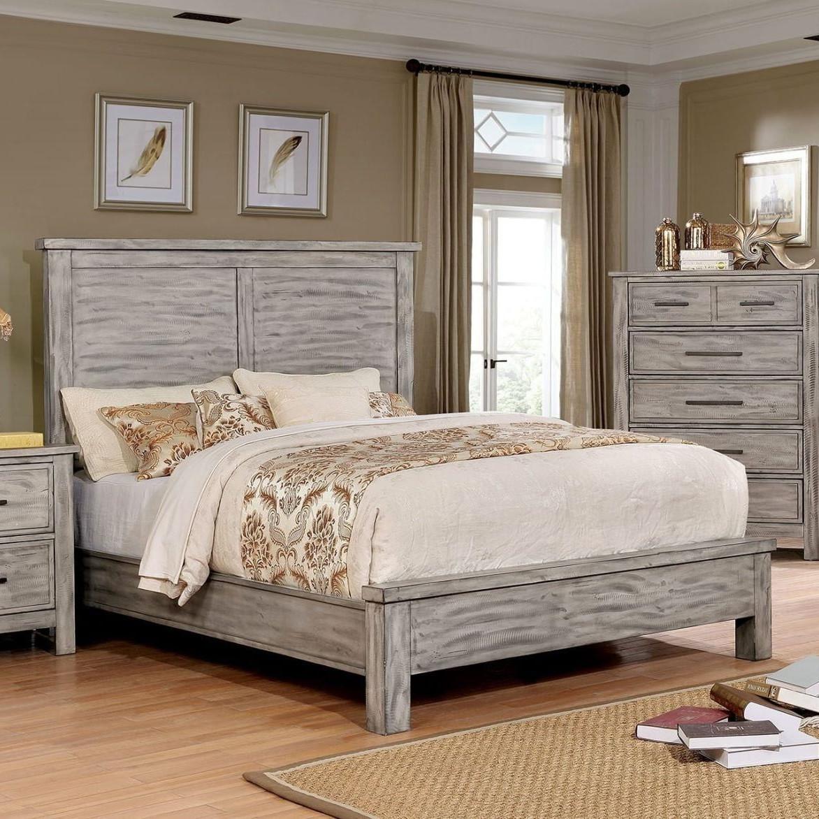 Furniture of America Canopus Queen Panel Bed CM7422GY-Q-BED IMAGE 3