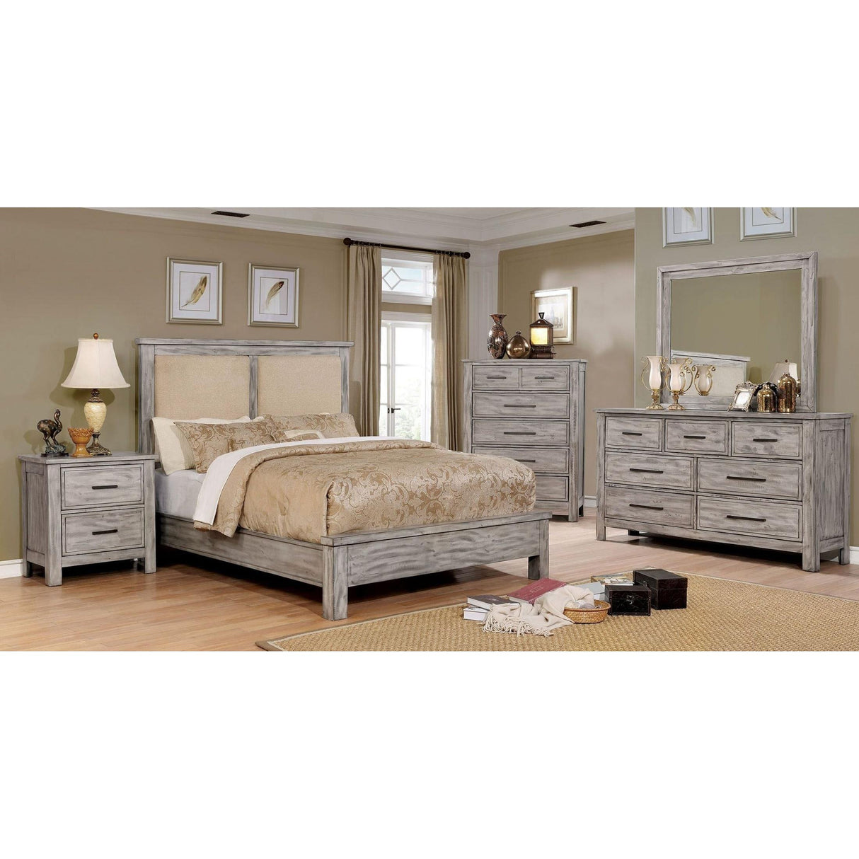 Furniture of America Canopus Queen Panel Bed CM7423GY-Q-BED IMAGE 5