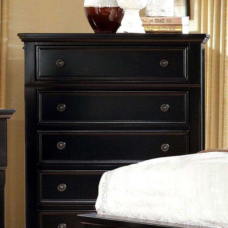 Furniture of America Castor 5-Drawer Chest CM7590BK-C IMAGE 2