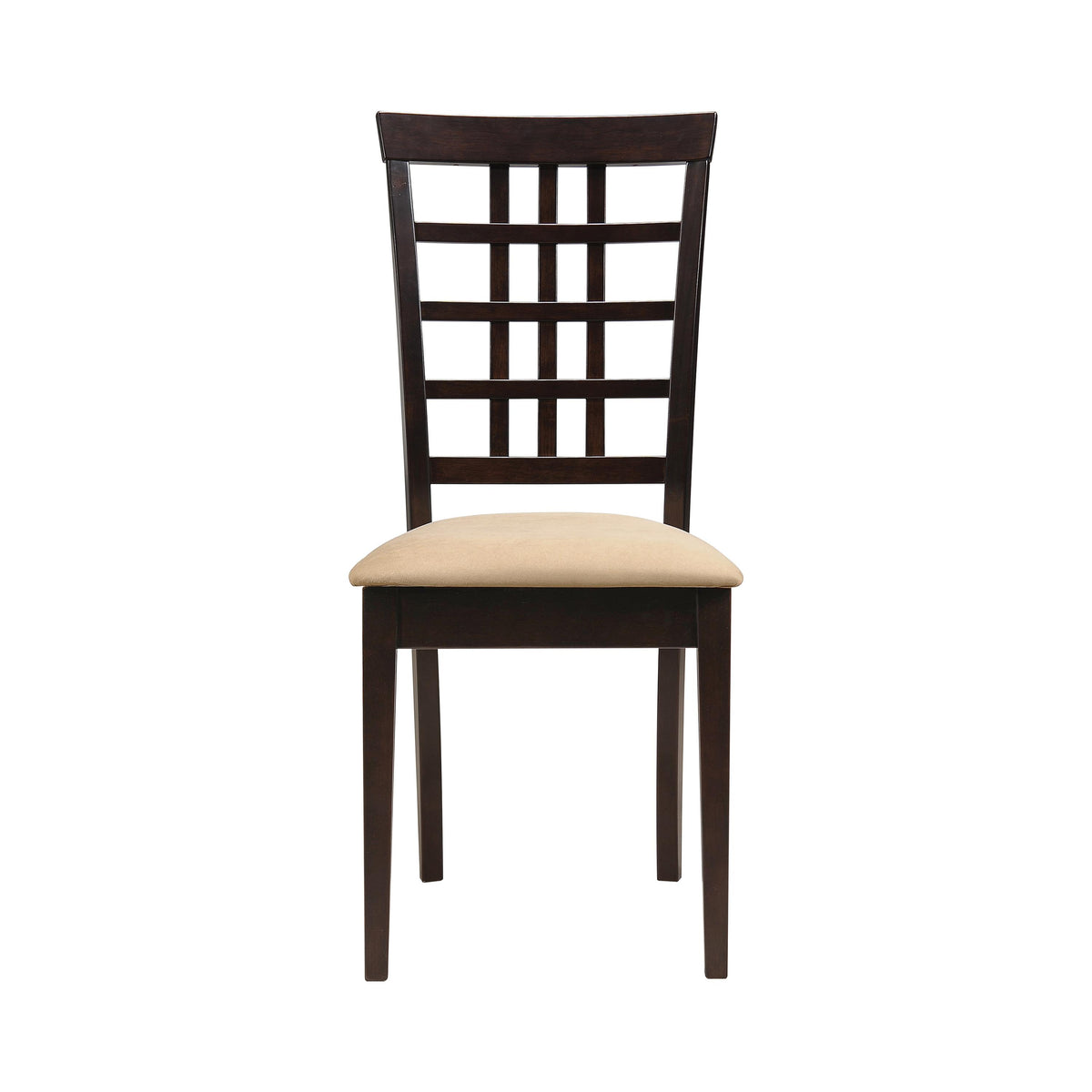 Coaster Furniture Kelso 190822 Lattice Back Dining Side Chair - Cappuccino (Set of 2) IMAGE 3