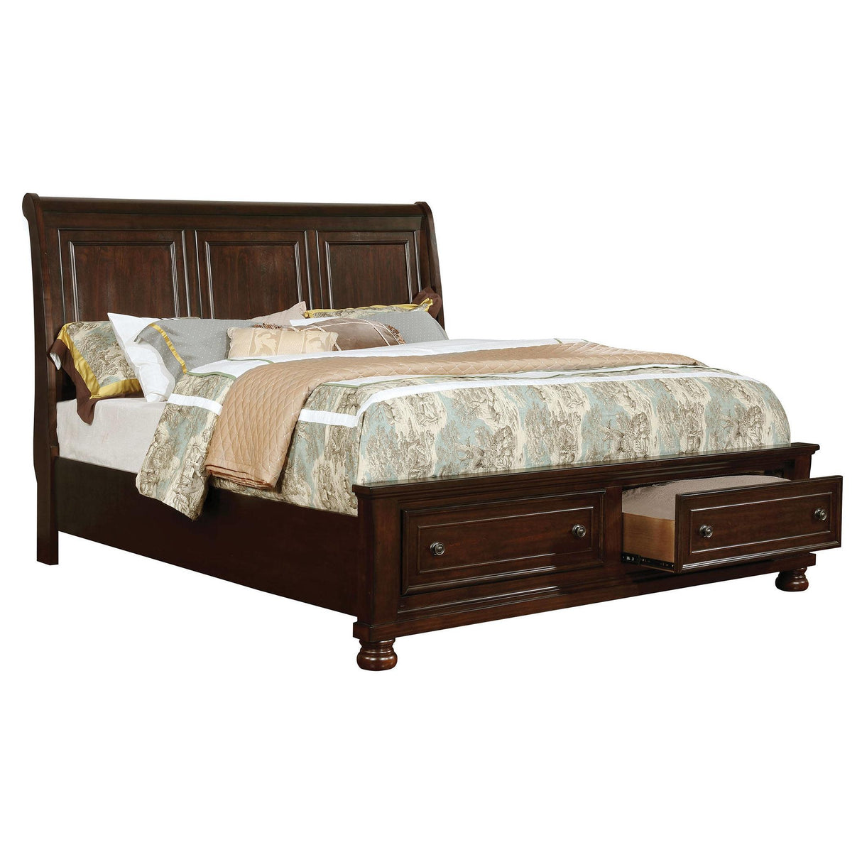 Furniture of America Castor King Platform Bed with Storage CM7590CH-EK-BED IMAGE 1