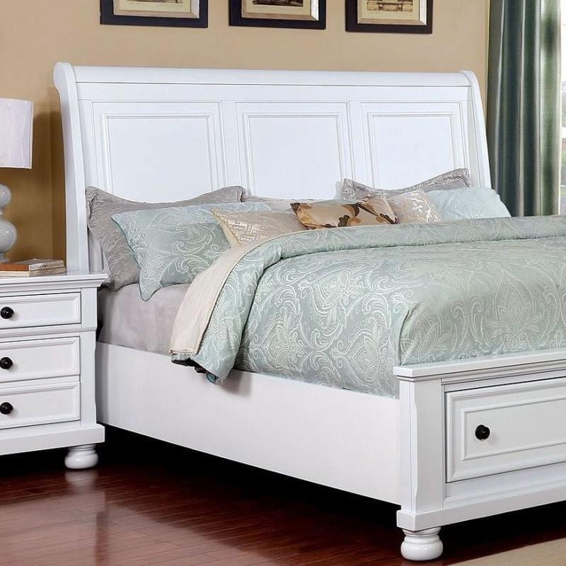 Furniture of America Castor Queen Platform Bed with Storage CM7590WH-Q-BED IMAGE 3