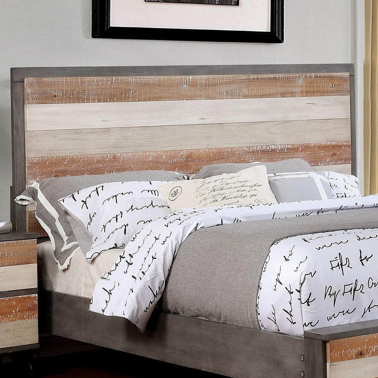 Furniture of America Haddel California King Panel Bed CM7592GY-CK-BED IMAGE 3