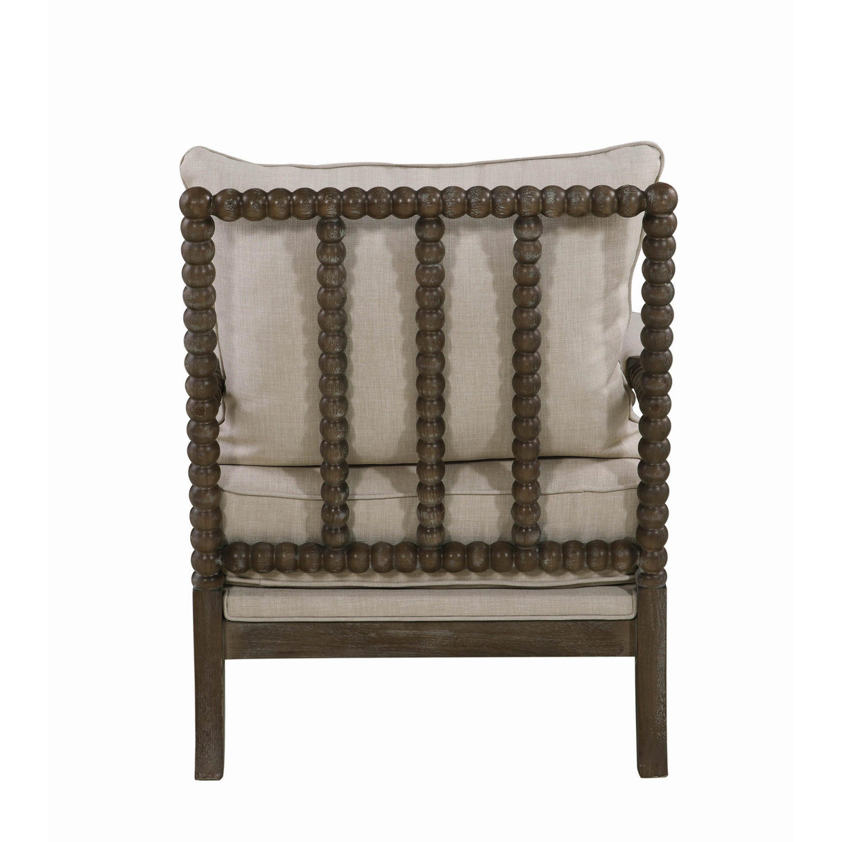 Coaster Furniture Blanchett 905362 Upholstered Bobbin Accent Chair - Beige and Natural IMAGE 4