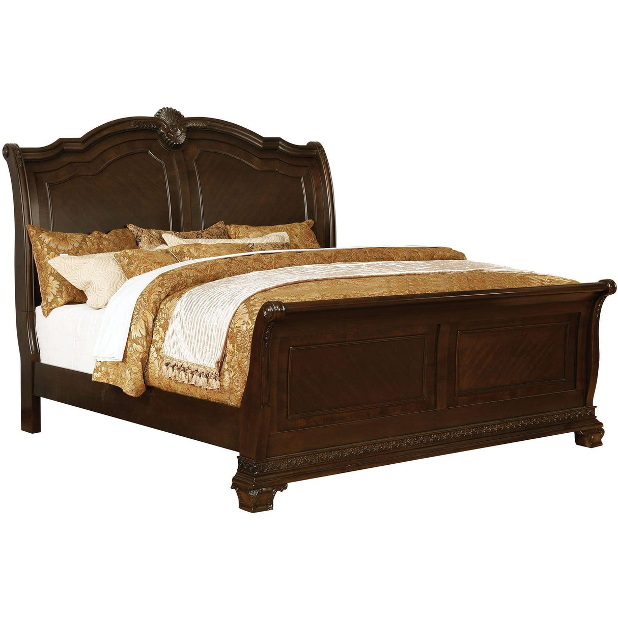 Furniture of America Isidora Queen Sleigh Bed CM7799CH-Q-BED IMAGE 1