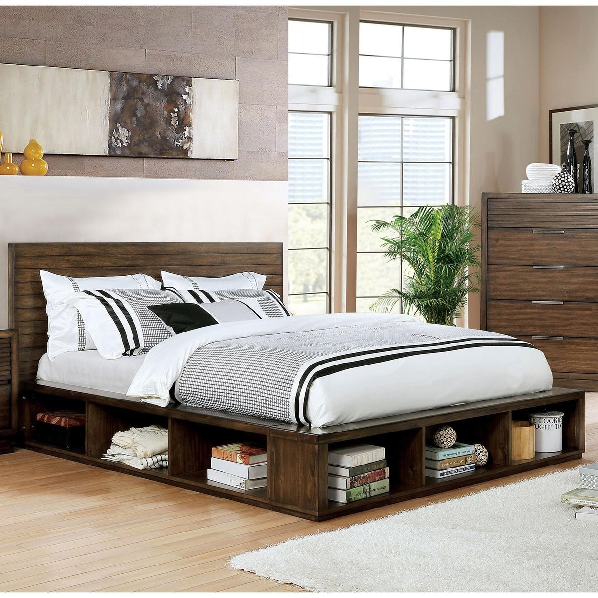 Furniture of America Torino Queen Panel Bed with Storage CM7543Q-BED IMAGE 1