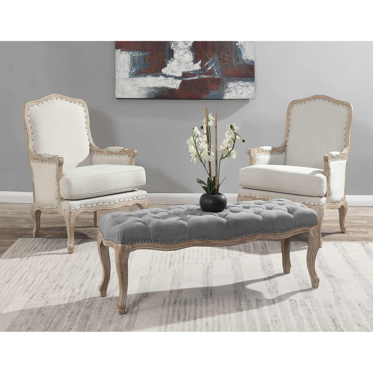 Elements International Artesia Stationary Fabric Accent Chair UAZ540100G IMAGE 2