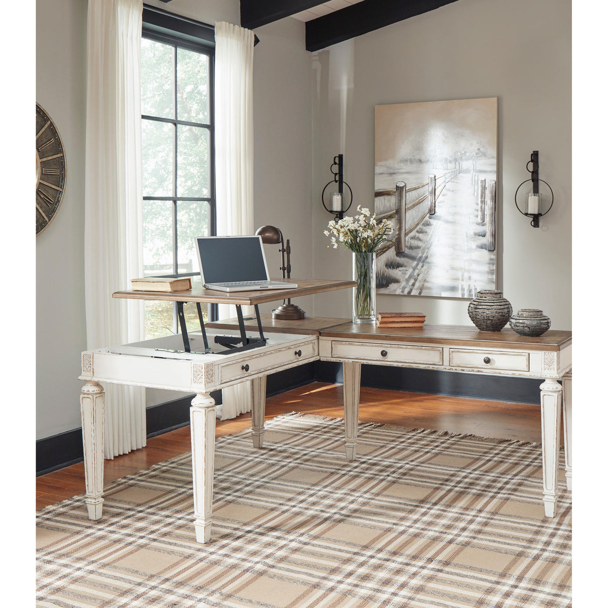 Signature Design by Ashley Realyn H743H2 2 pc Home Office Desk IMAGE 3