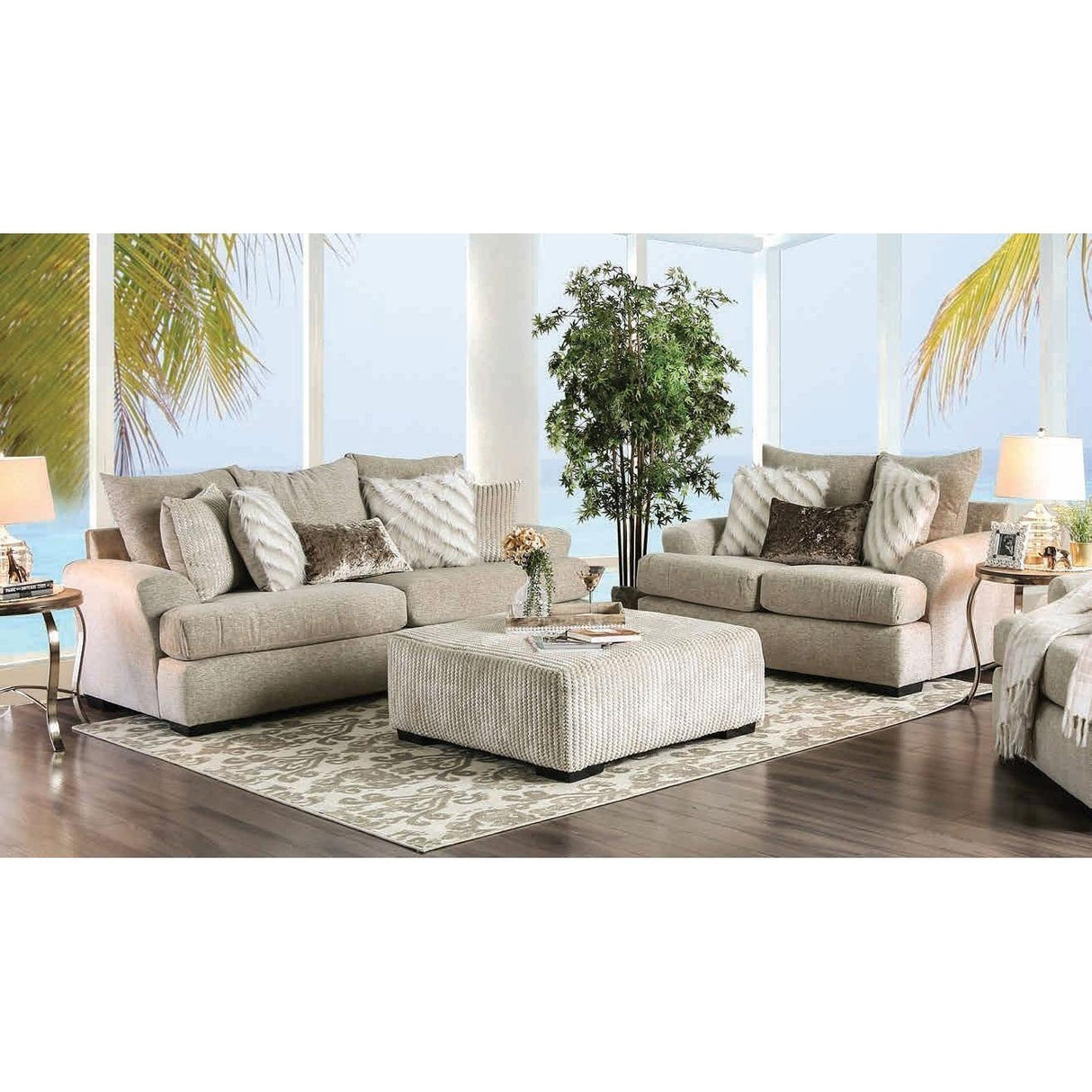 Furniture of America Anthea Stationary Fabric Loveseat SM5140-LV IMAGE 5