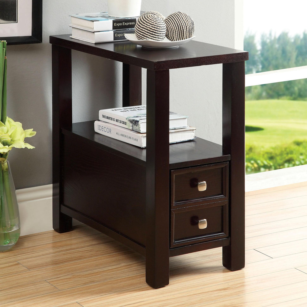 Furniture of America Lydle Chairside Table CM-AC114 IMAGE 1