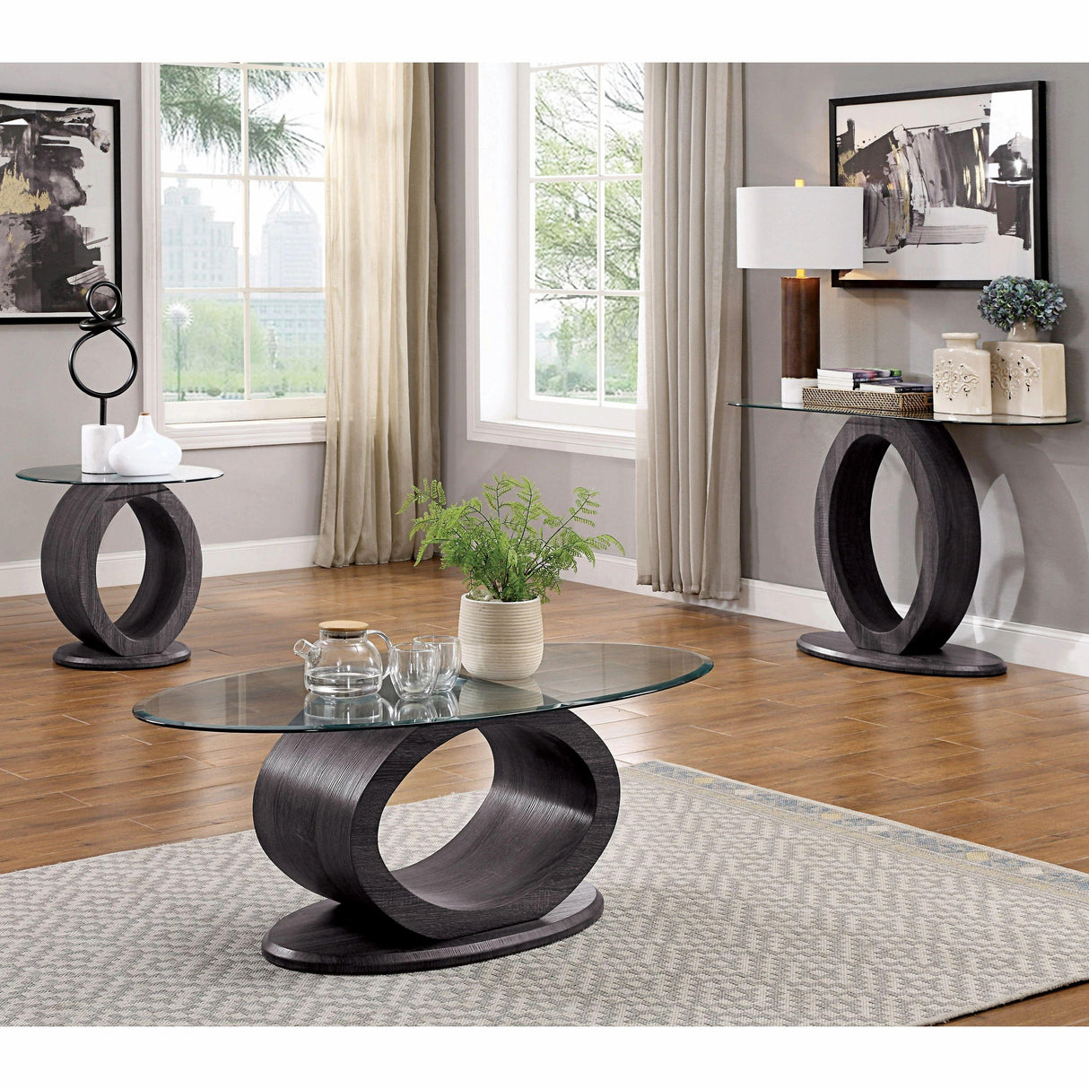 Furniture of America Lodia End Table CM4825GY-E-PK IMAGE 2