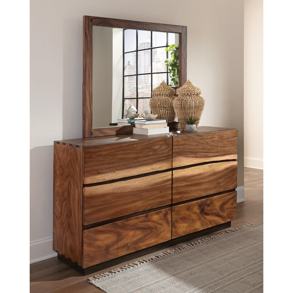 Coaster Furniture Winslow 223253 6-Drawer Dresser - Smokey Walnut IMAGE 2