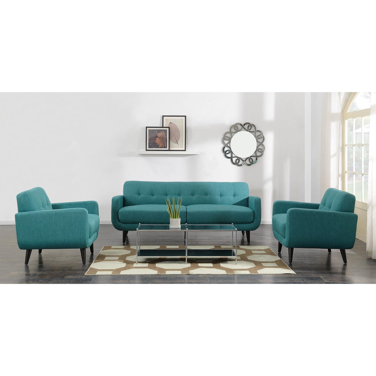 Elements International Hadley UHD087100 Chair - Heirloom Teal IMAGE 3