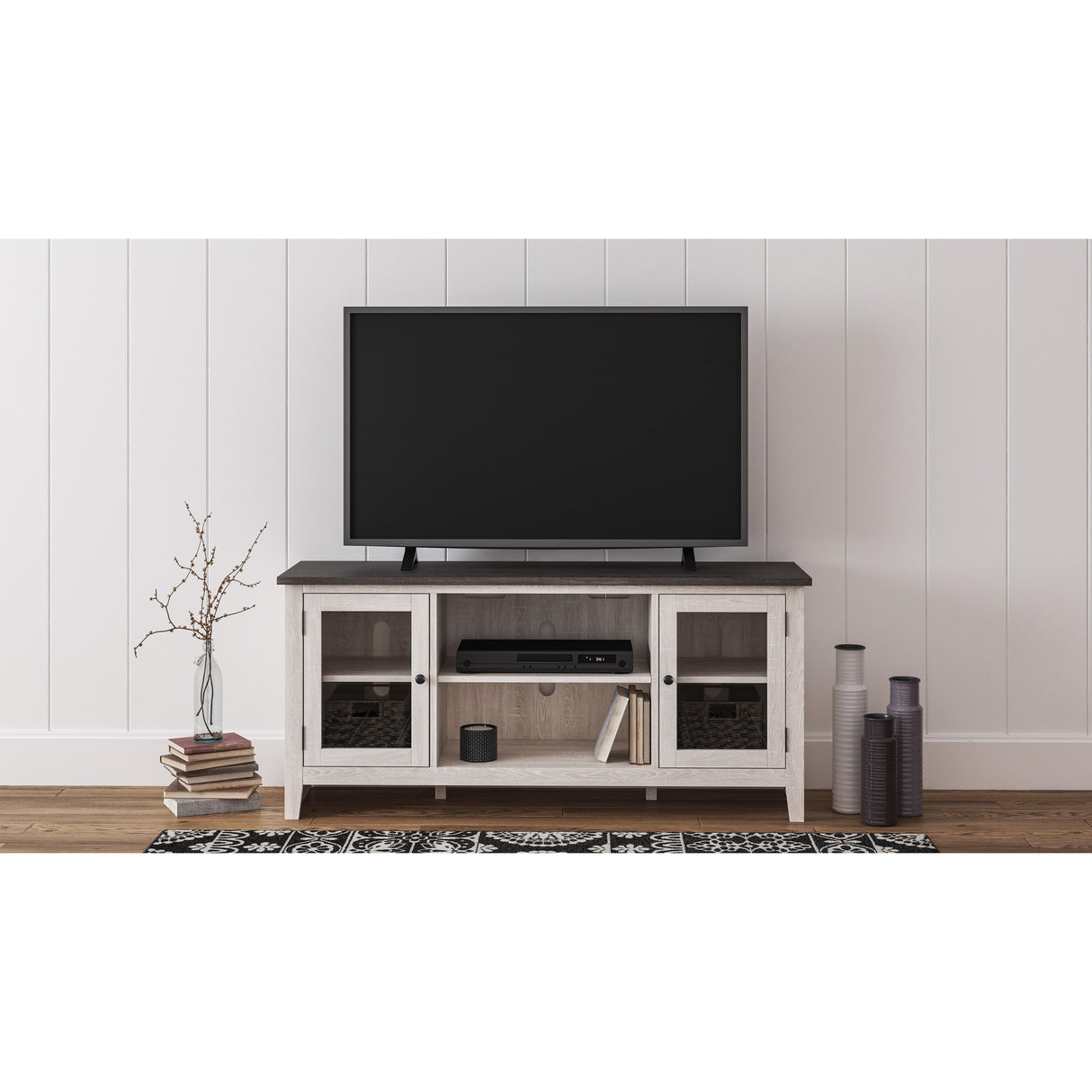 Signature Design by Ashley Dorrinson W287-68 Large TV Stand with Fireplace Option IMAGE 5