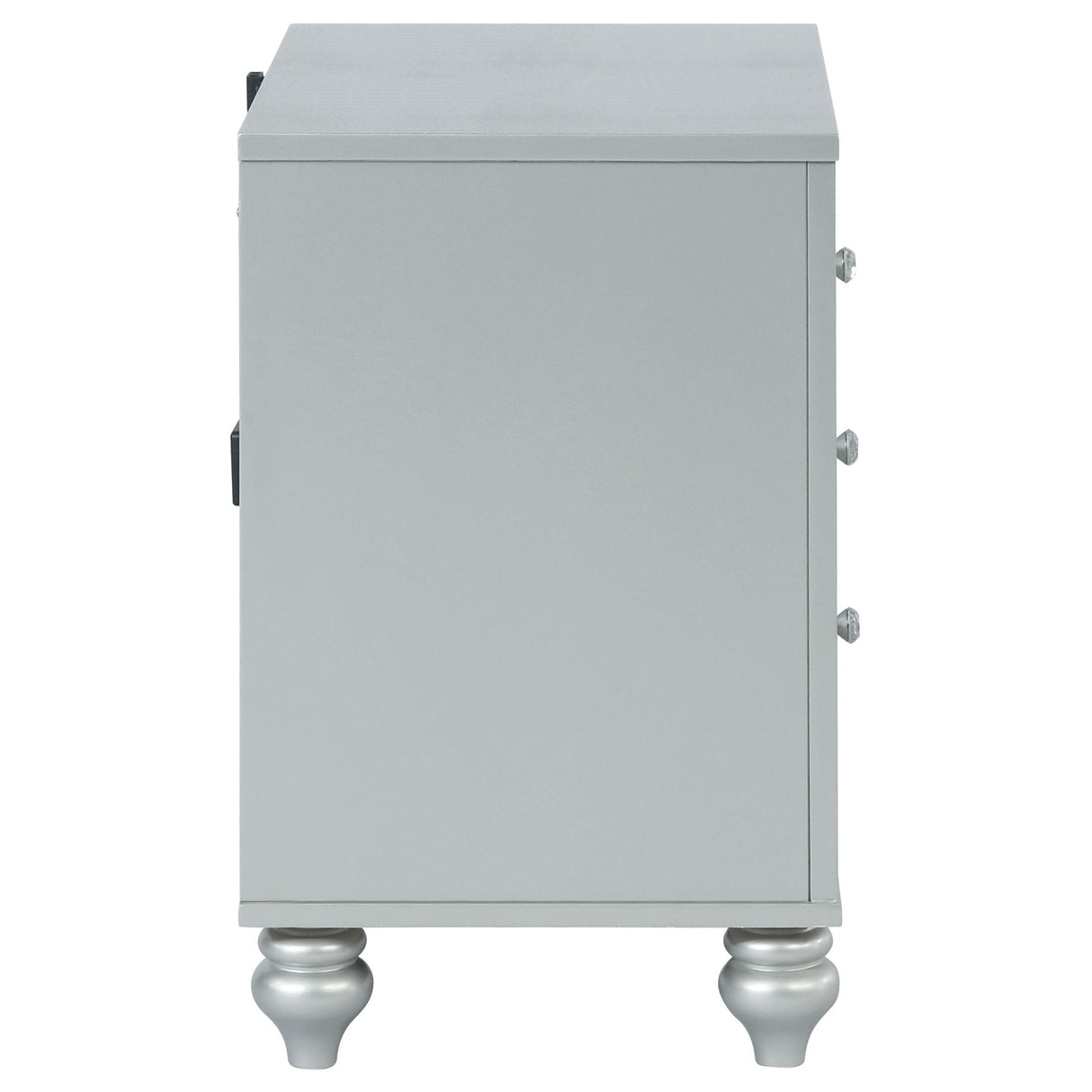 Coaster Furniture Gunnison 223212 2-Drawer Nightstand - Silver Metallic IMAGE 8