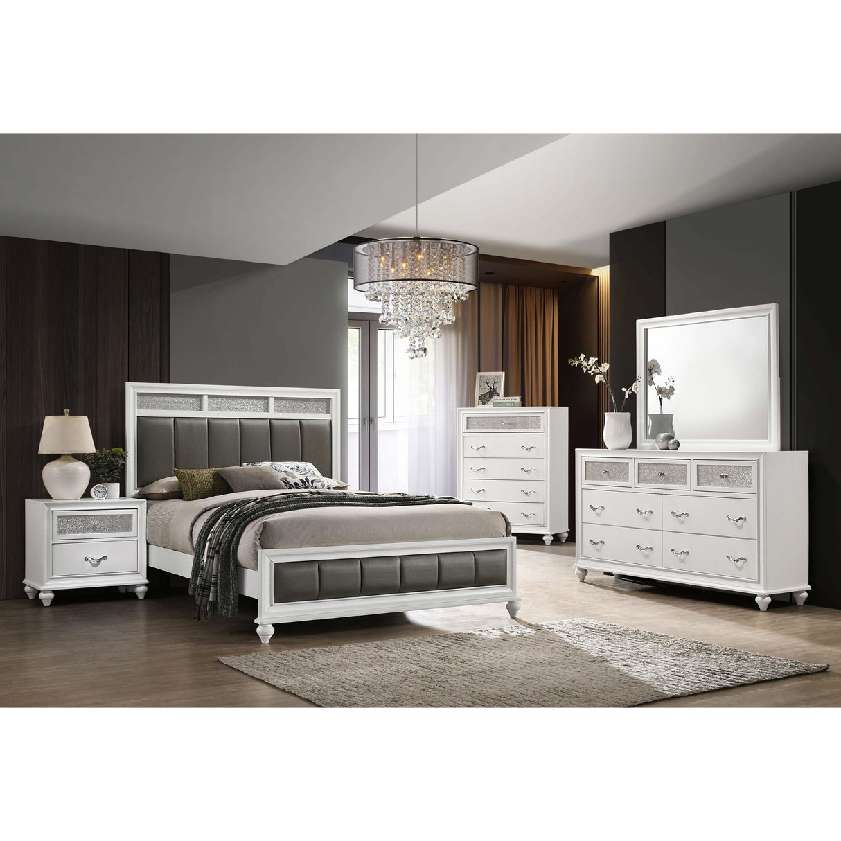 Coaster Furniture Barzini 205895 5-Drawer Bedroom Chest - White IMAGE 10