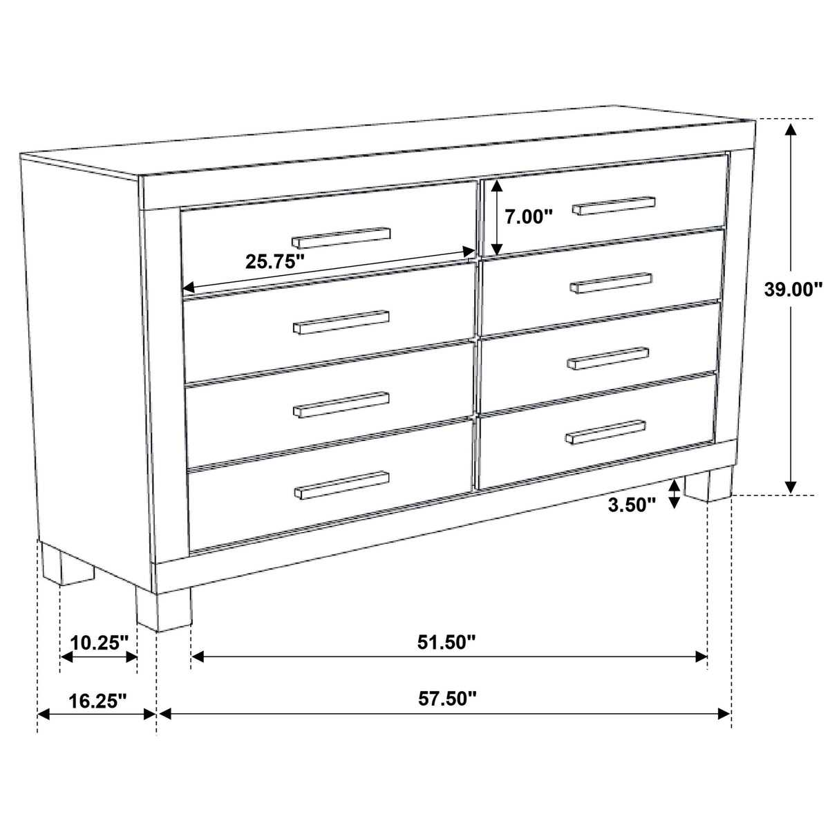 Coaster Furniture Woodmont 222633 8-Drawer Dresser - Rustic Golden Brown IMAGE 10