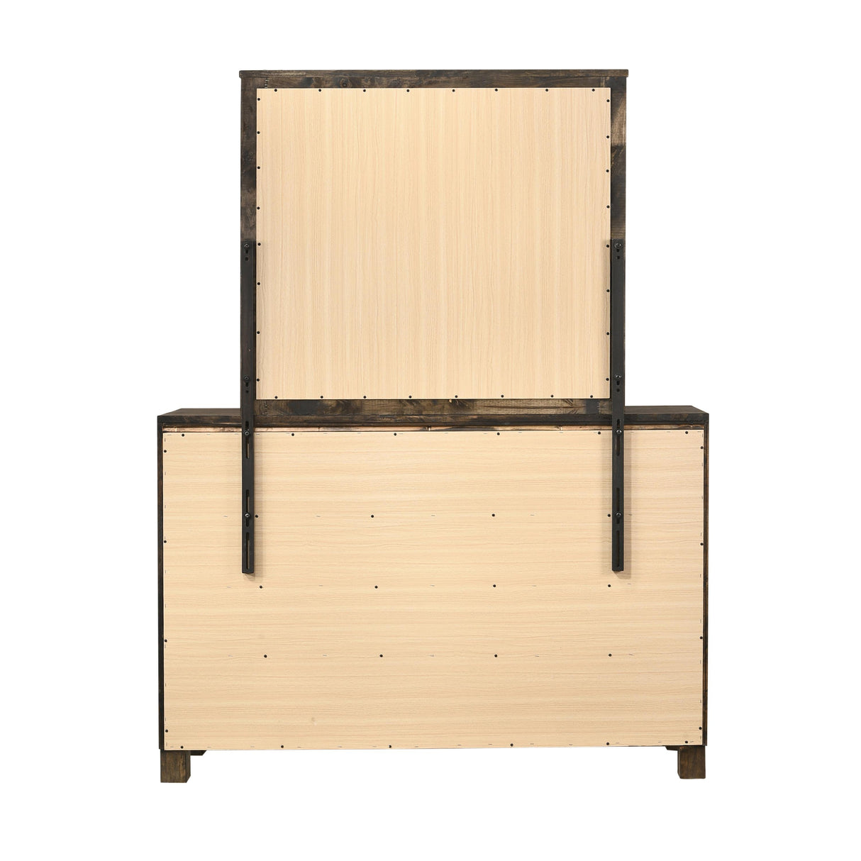 Coaster Furniture Woodmont 222634 Dresser Mirror - Rustic Golden Brown IMAGE 4