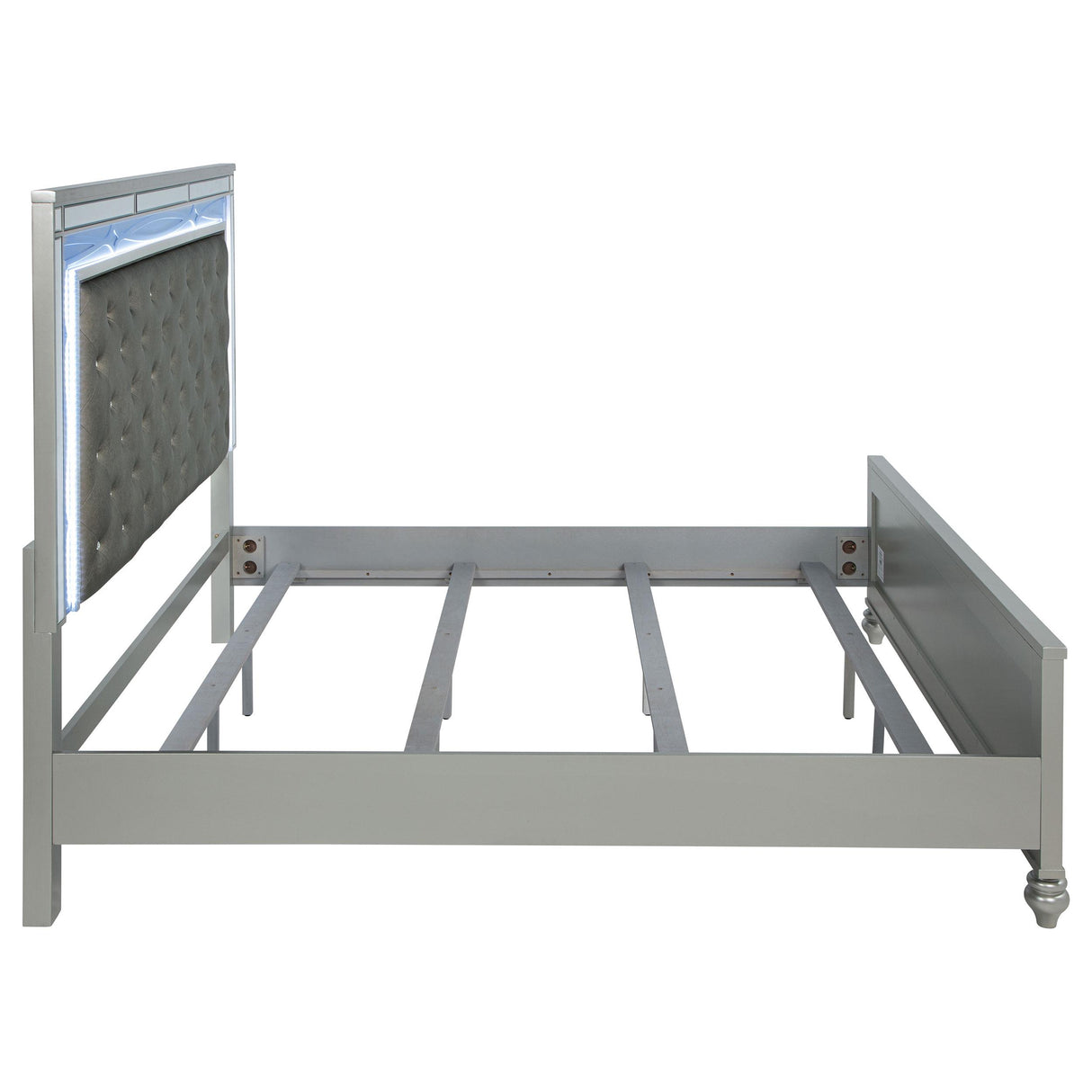 Coaster Furniture Gunnison 223211KE Wood Eastern King LED Panel Bed - Silver Metallic IMAGE 8