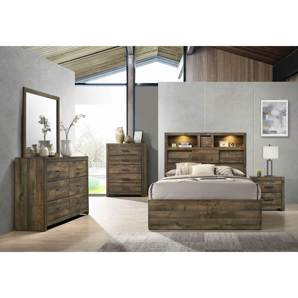 Elements International Bailey BY500DRMR Dresser and Mirror Set IMAGE 7