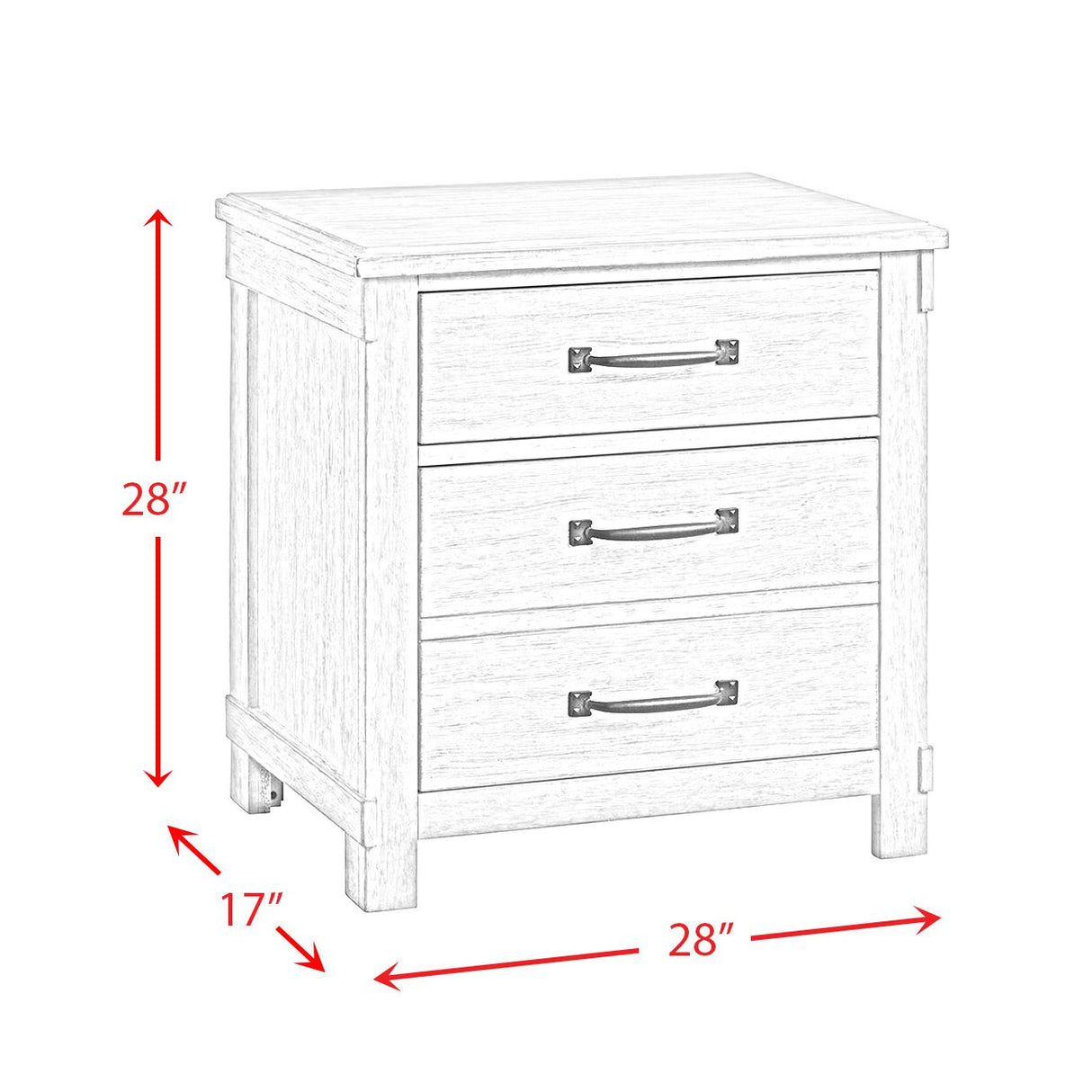 Elements International Scott SC300NS Nightstand with USB Ports - Walnut IMAGE 11