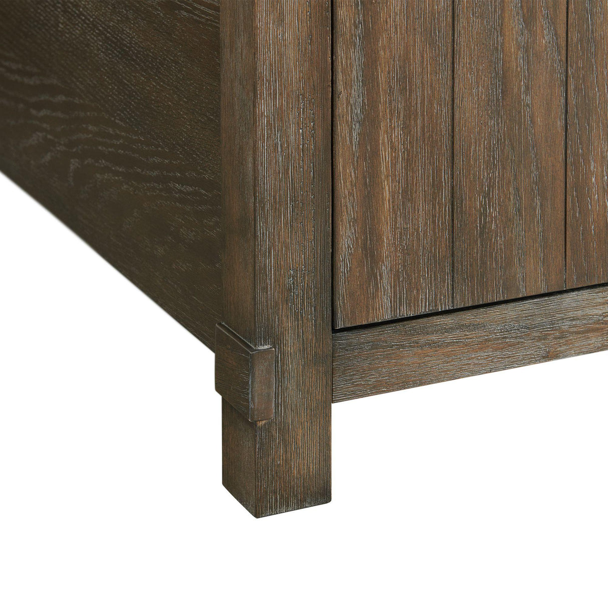 Elements International Scott SC370QB Queen Platform Storage Bed - Walnut IMAGE 9