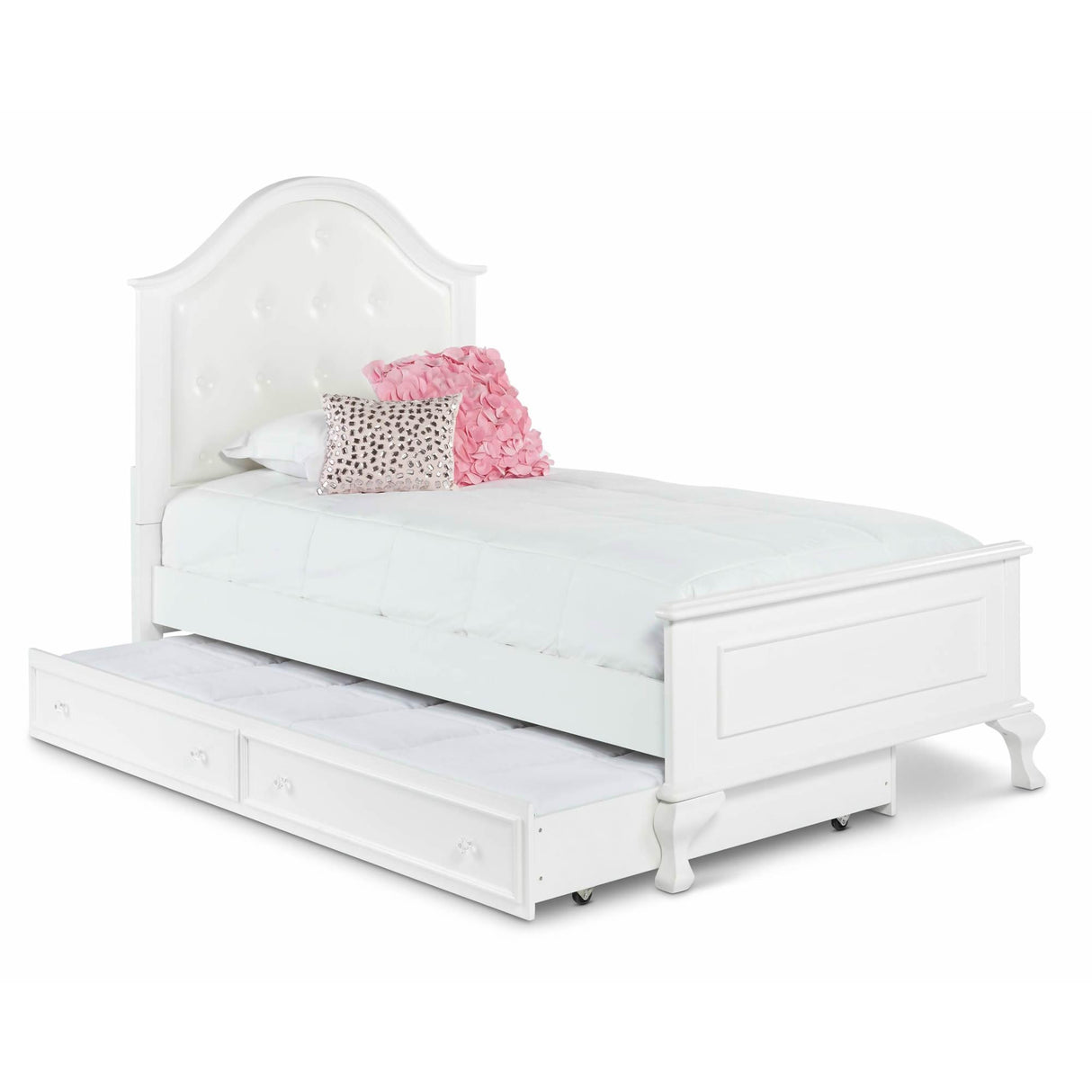 Elements International Jesse JS700TTB Twin Panel Bed w/ Trundle IMAGE 1