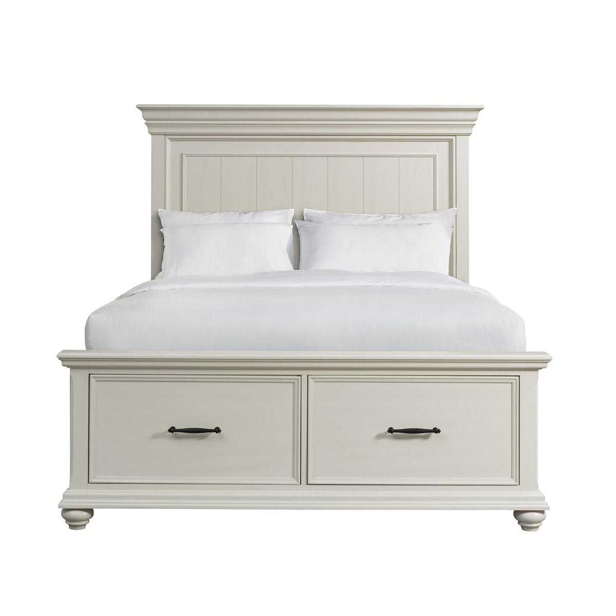 Elements International Slater SR650QB Queen Platform Storage Bed - White IMAGE 2