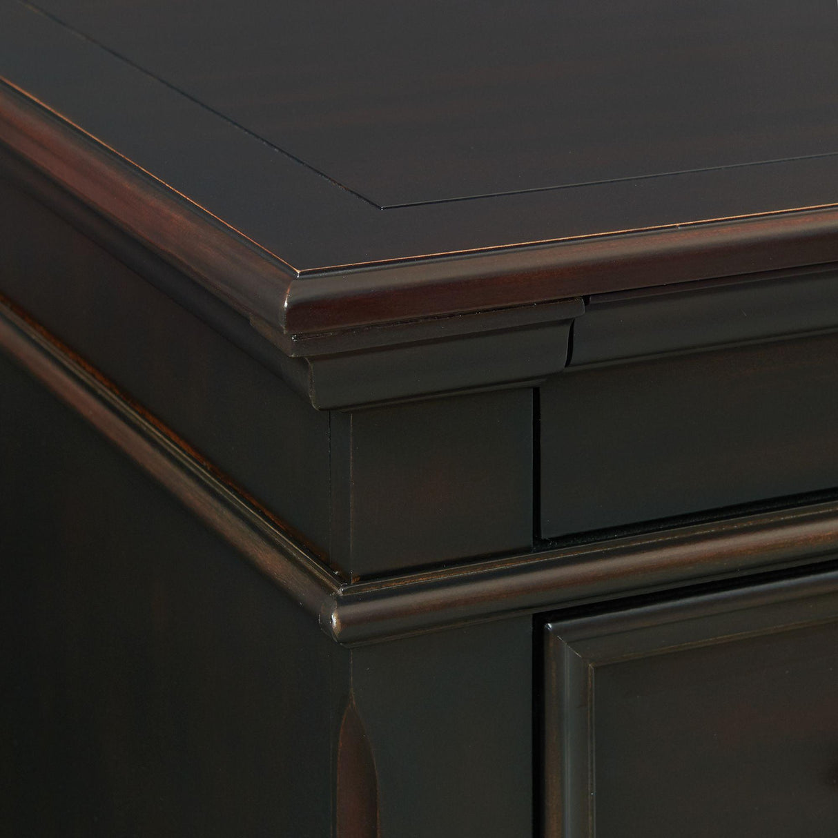 Elements International Slater SR800NS 3-Drawer Nightstand with USB Ports - Black IMAGE 3