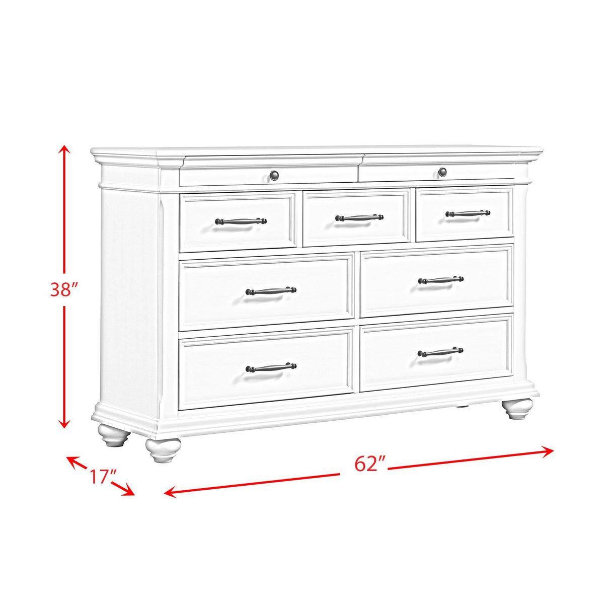 Elements International Slater SR800DR Dresser - Black IMAGE 11