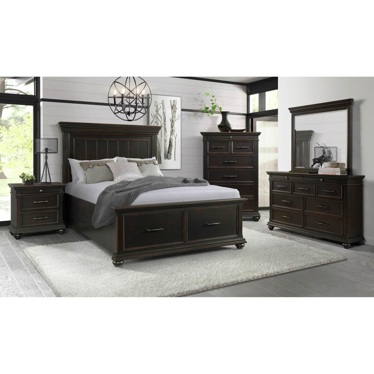 Elements International Slater SR800DR Dresser - Black IMAGE 9