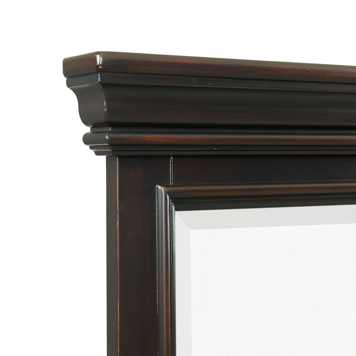 Elements International Slater SR800DRMR Dresser with Mirror - Black IMAGE 3