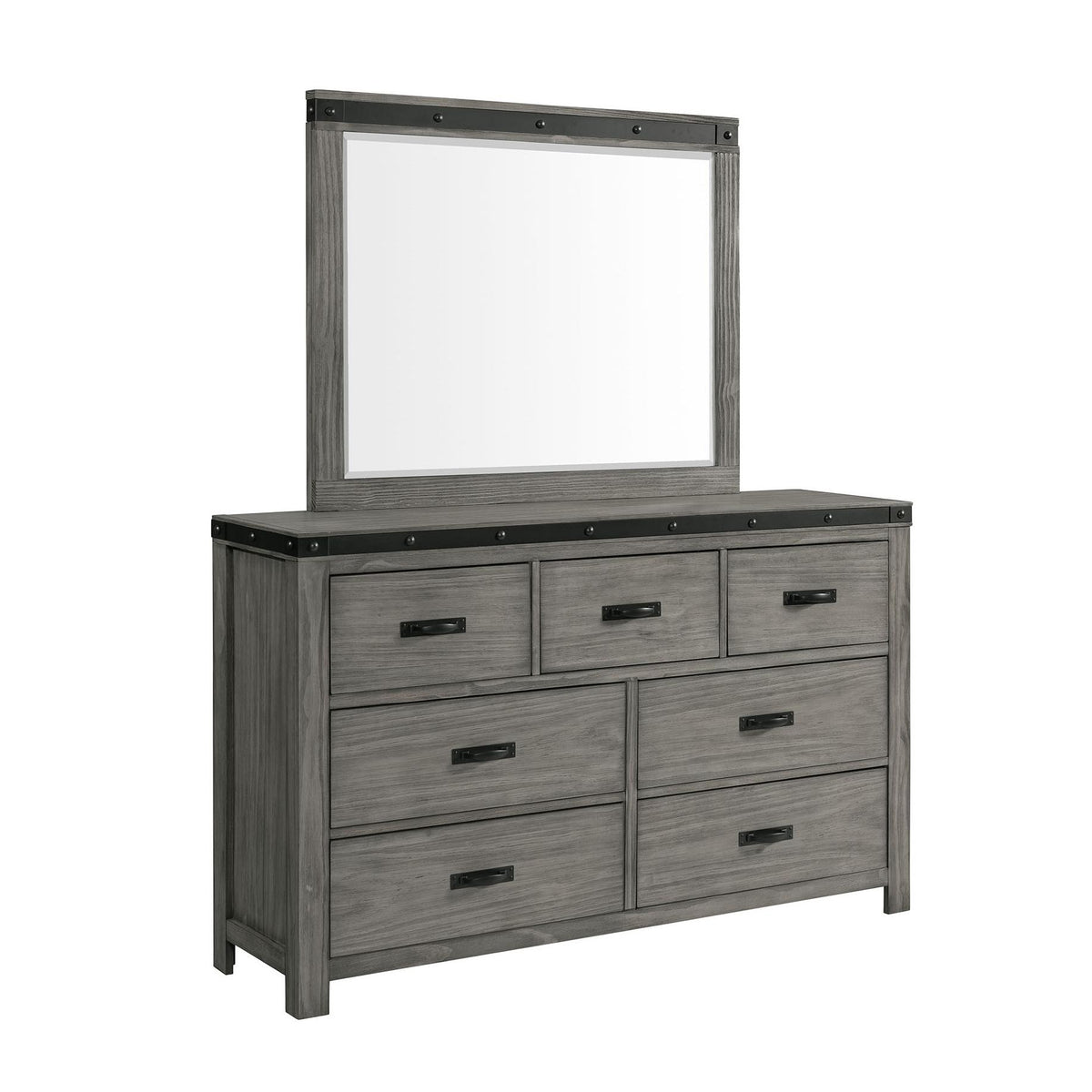 Elements International Wade WE600DRMR Dresser and Mirror Set IMAGE 1
