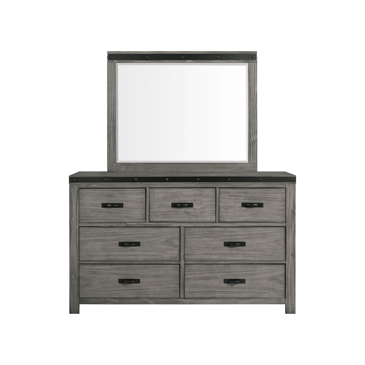 Elements International Wade WE600DRMR Dresser and Mirror Set IMAGE 2
