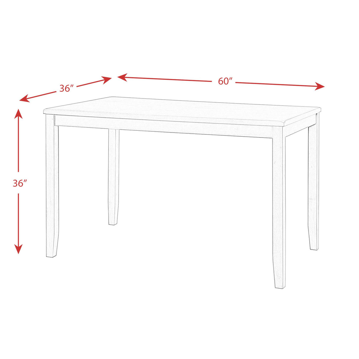 Elements International Alex DAX4007CS 7 pc Counter Height Dining Set IMAGE 16
