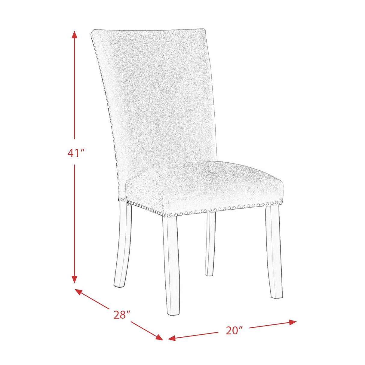 Elements International Francesca CFC700VSC Dining Chair IMAGE 14